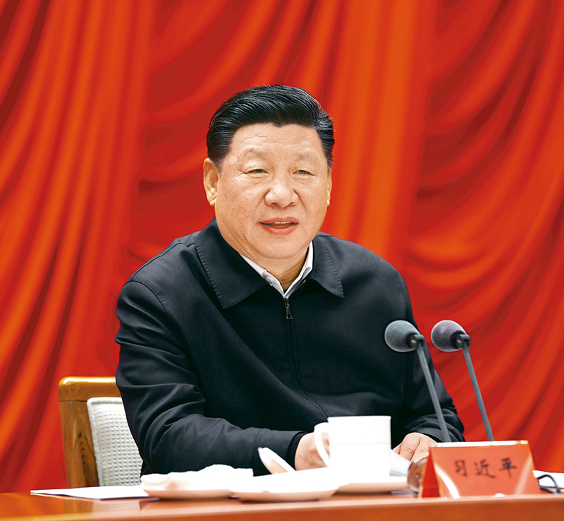 　　2019年1月21日，省部级主要领导干部坚持底线思维着力防范化解重大风险专题研讨班在中央党校开班。中共中央总书记、国家主席、中央军委主席习近平在开班式上发表重要讲话。 新华社记者 饶爱民/摄